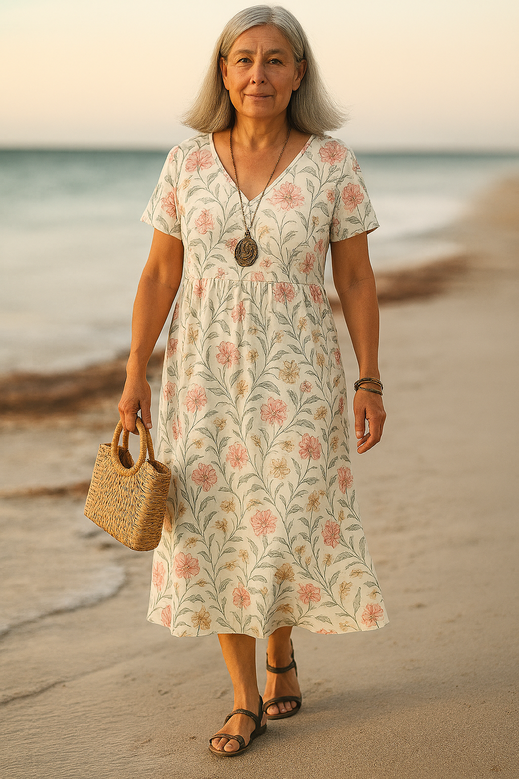 Lagoz Hiani | Vintage bloemen zomerjurk