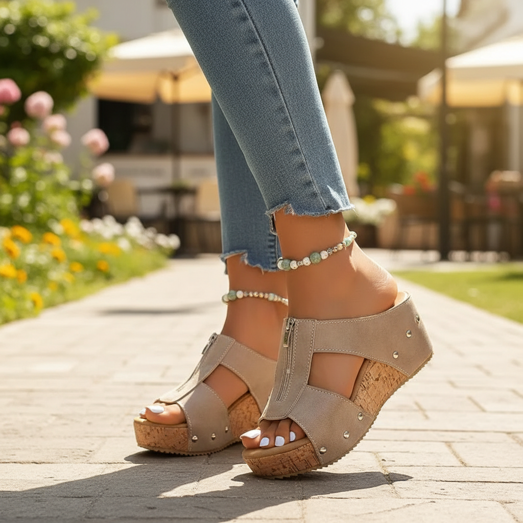 Lagoz Patrice | Orthopedische Dames Sandalen Met Sleehak
