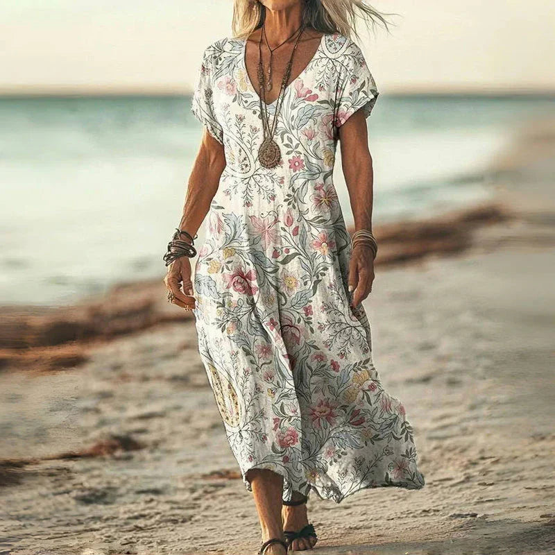Lagoz Hiani | Vintage bloemen zomerjurk