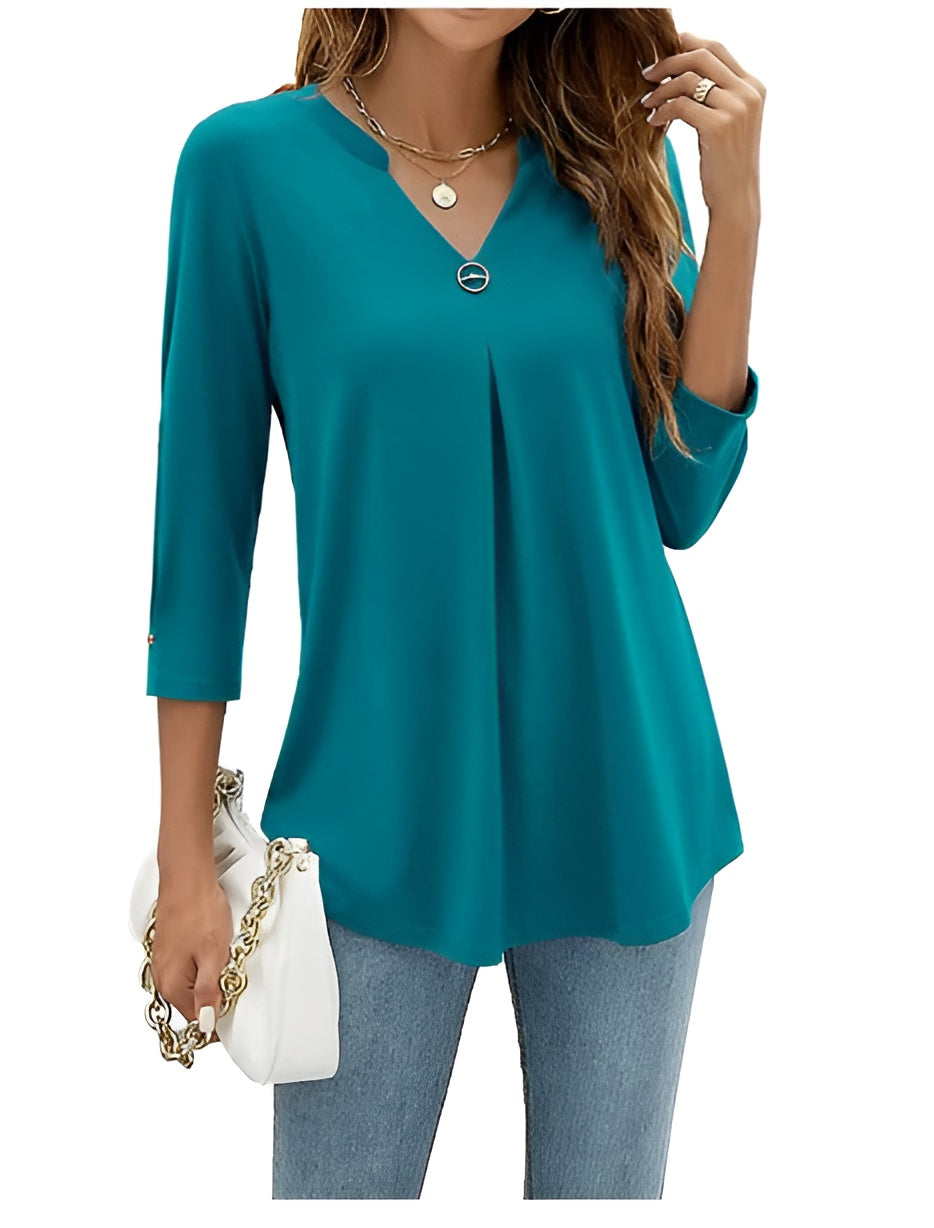 Lagoz Amalia | Business Collier-Shirt met Opstaande Kraag