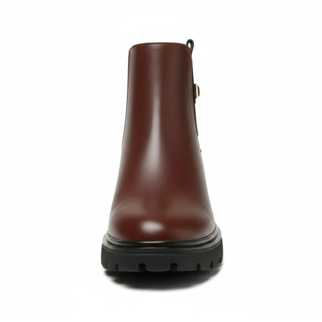 Lagoz Kylia | Gevoerde Orthopedische Dames Enkellaarzen – Warme Snowboots met Rits