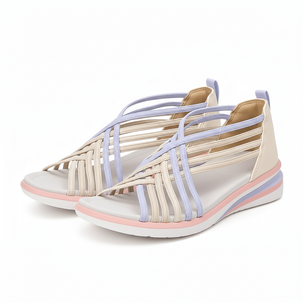 Lagoz Lifona | Comfortabele Dames Sandalen Met Elastische Bandjes – Makkelijke Instap