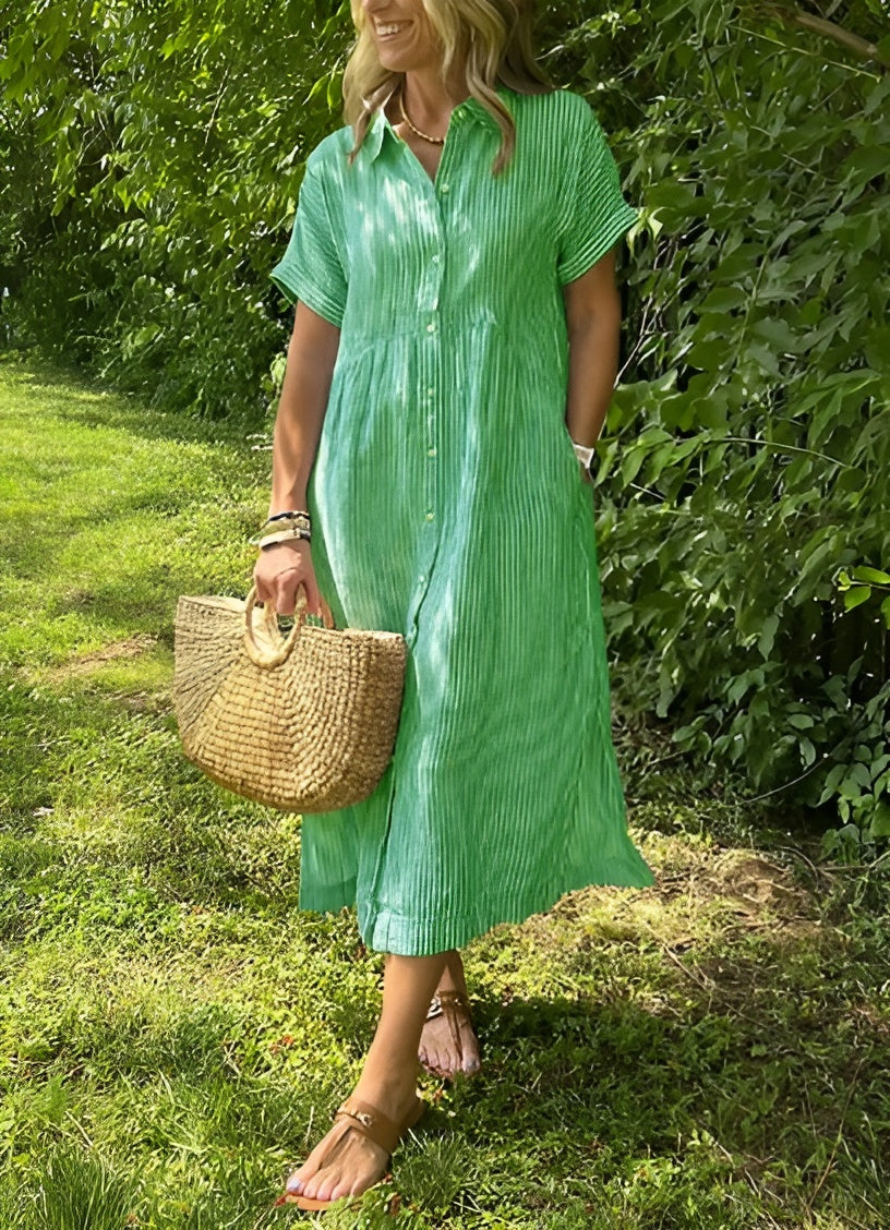 Lagoz Lana Jurk | Tijdloze Elegantie in Fluweelzachte Stof