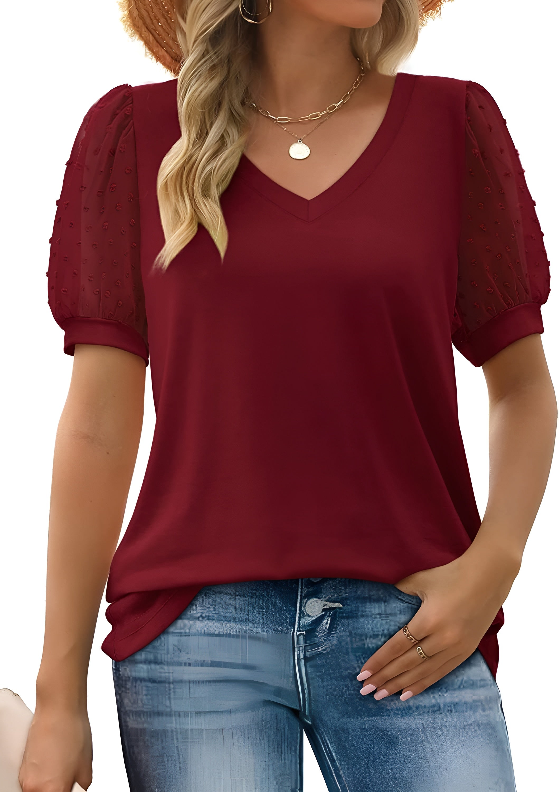 Lagoz Dot | Losvallende & Luchtige Puff T-Shirt