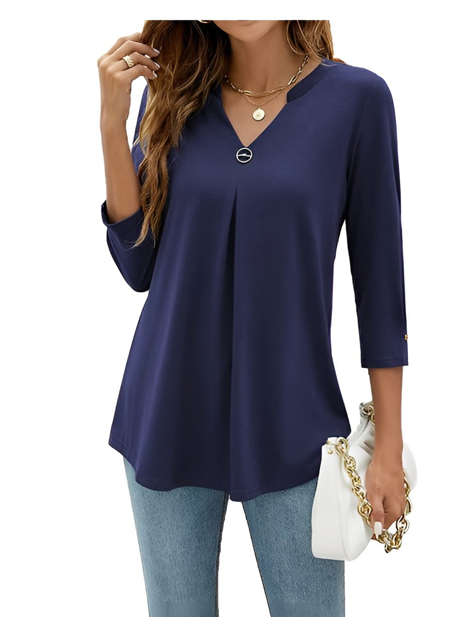 Lagoz Amalia | Business Collier-Shirt met Opstaande Kraag