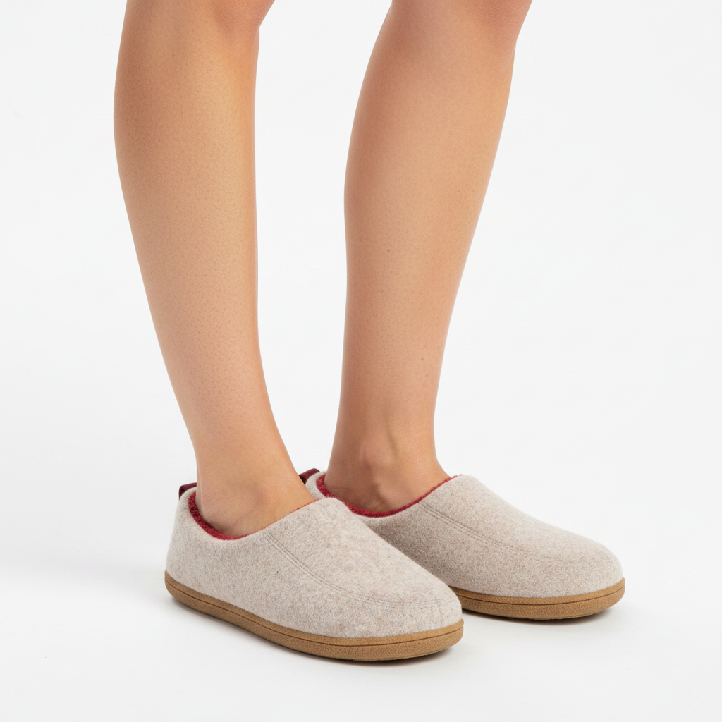 Lagoz Ilaya | Orthopedische Dames Pantoffels met Harde Zool & Fleece Voering - Warme Sloffen