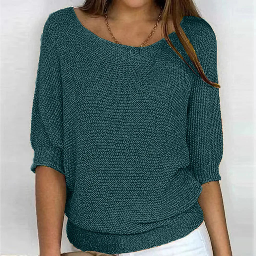 Lagoz Isy™ – Luchtige Gebreide Top met Elegante Valt