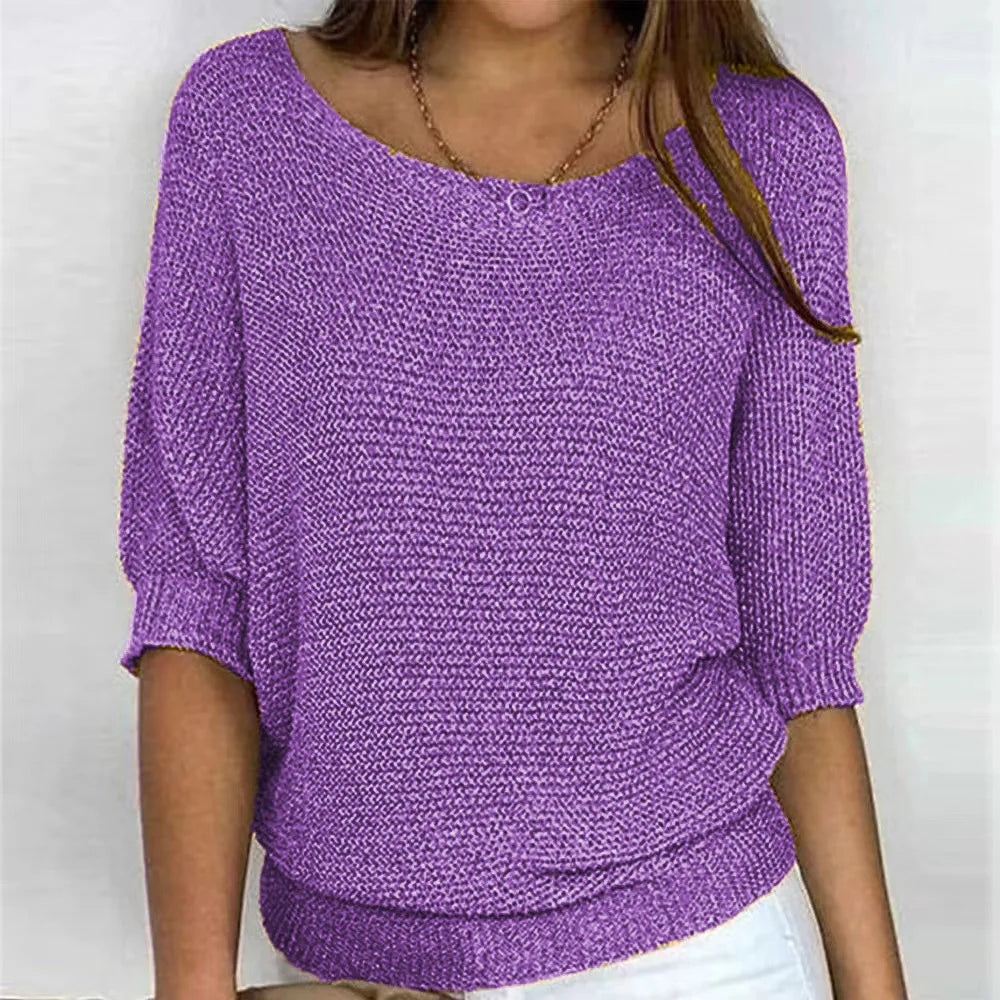 Lagoz Isy™ – Luchtige Gebreide Top met Elegante Valt