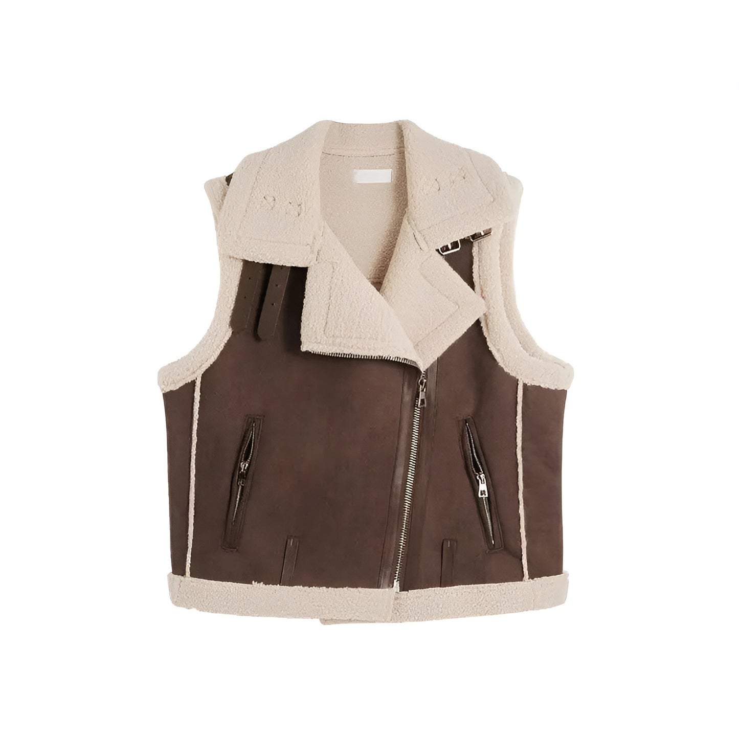 Fleece Women Vest Waistcoat Female Vest Sleeveless Jacket Ladies Warm Thick Sleeveless Vest Coat Outerwear Vintage Vests