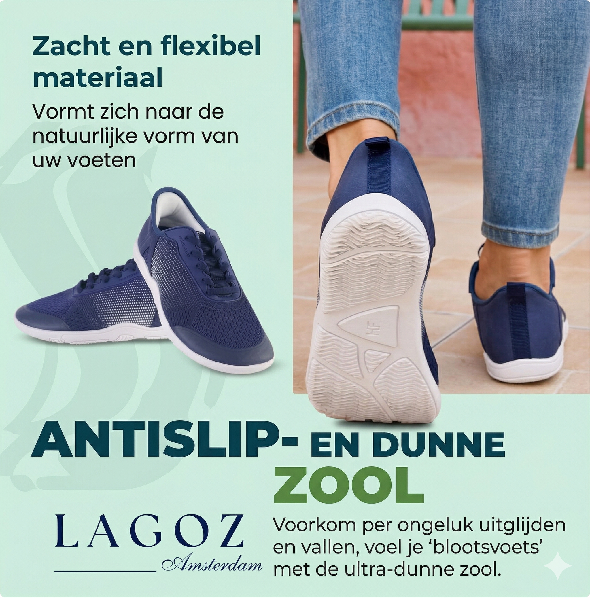 Lagoz Hiana | Orthopedische Dames Blotevoetschoen Handsfree Instap