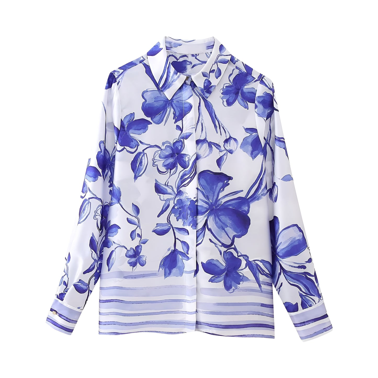 Lagoz Celeste | Silk-Touch Floralia Blouse / Skirt