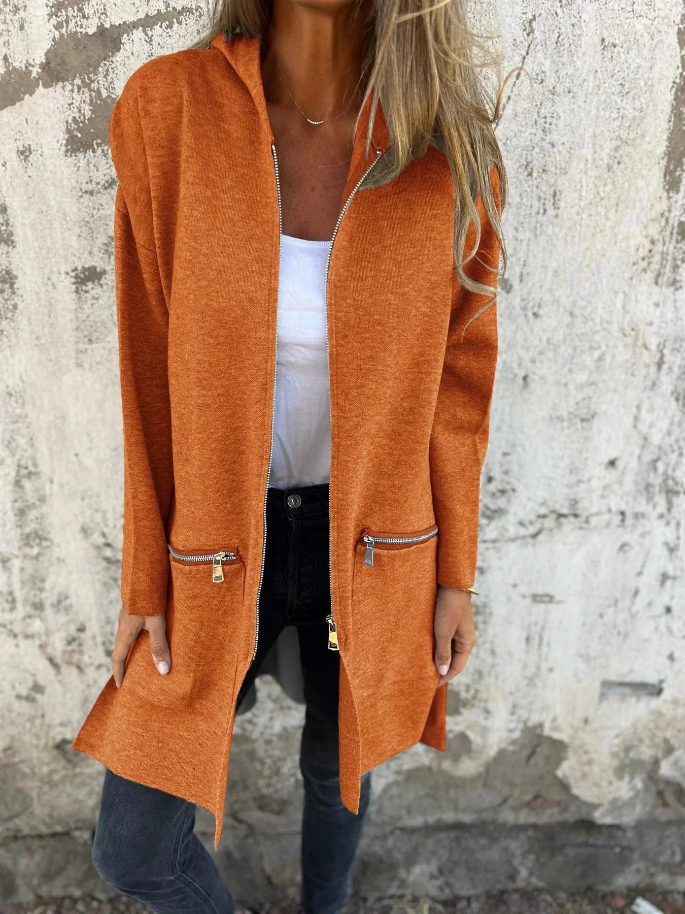 Lagoz™ – Lang Ritsvest met Losvallende Pasvorm & Praktische Details