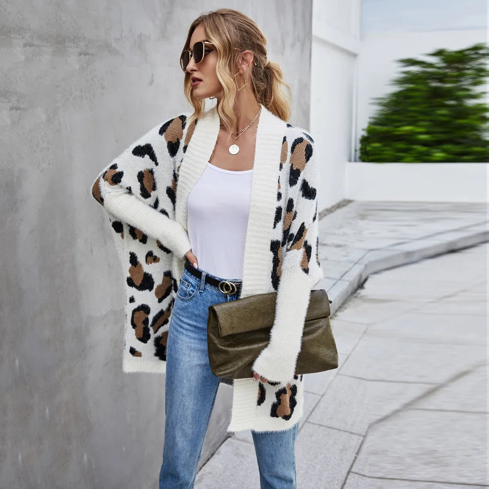 Lagoz | Losvallend Vest met Leopardprint
