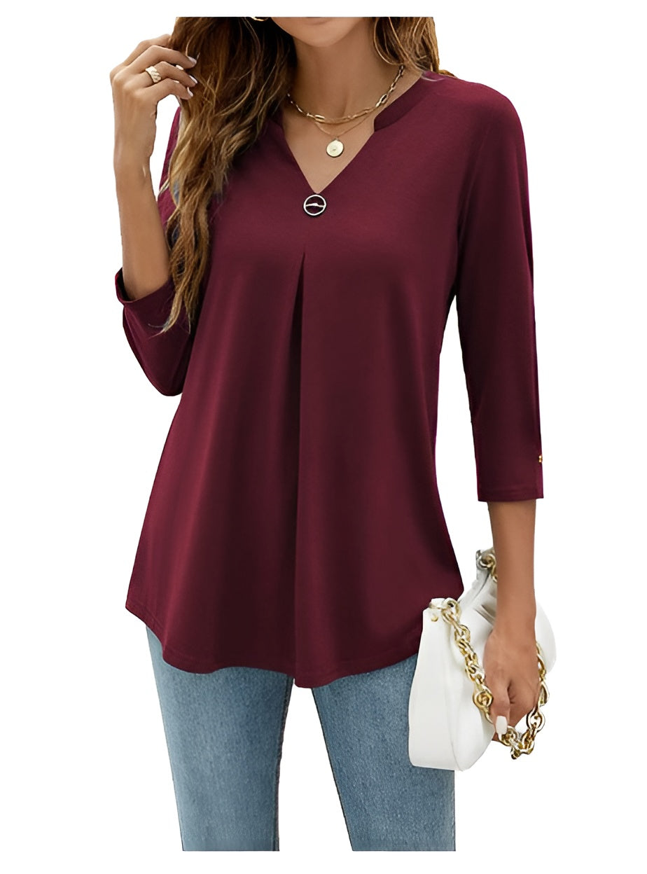 Lagoz Amalia | Business Collier-Shirt met Opstaande Kraag