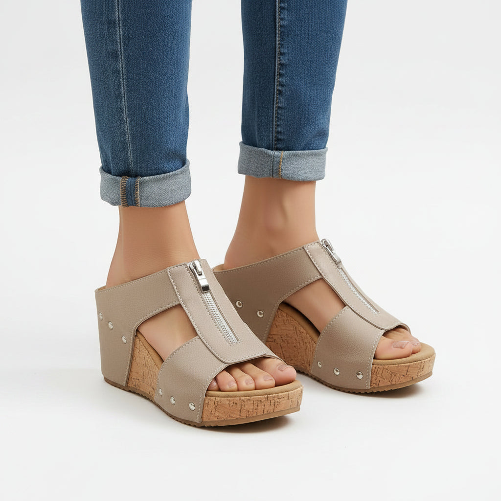 Lagoz Patrice | Orthopedische Dames Sandalen Met Sleehak