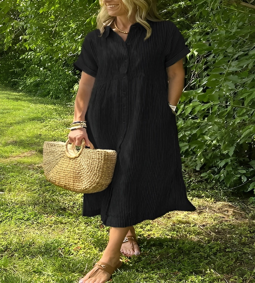 Lagoz Lana Jurk | Tijdloze Elegantie in Fluweelzachte Stof