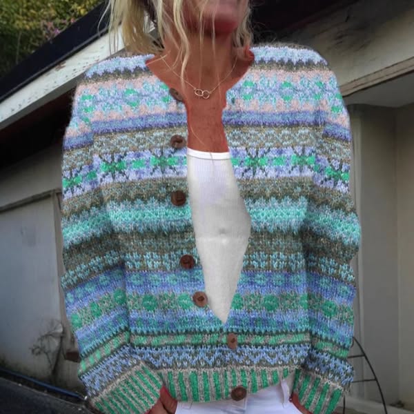 Lagoz Elia™ – Cardigan met Scandinavisch Patroon