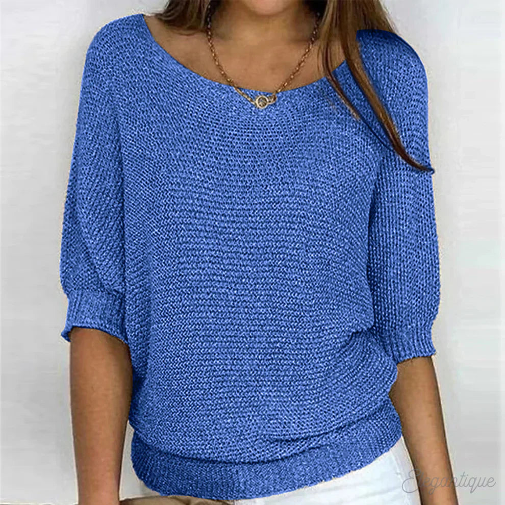 Lagoz Isy™ – Luchtige Gebreide Top met Elegante Valt