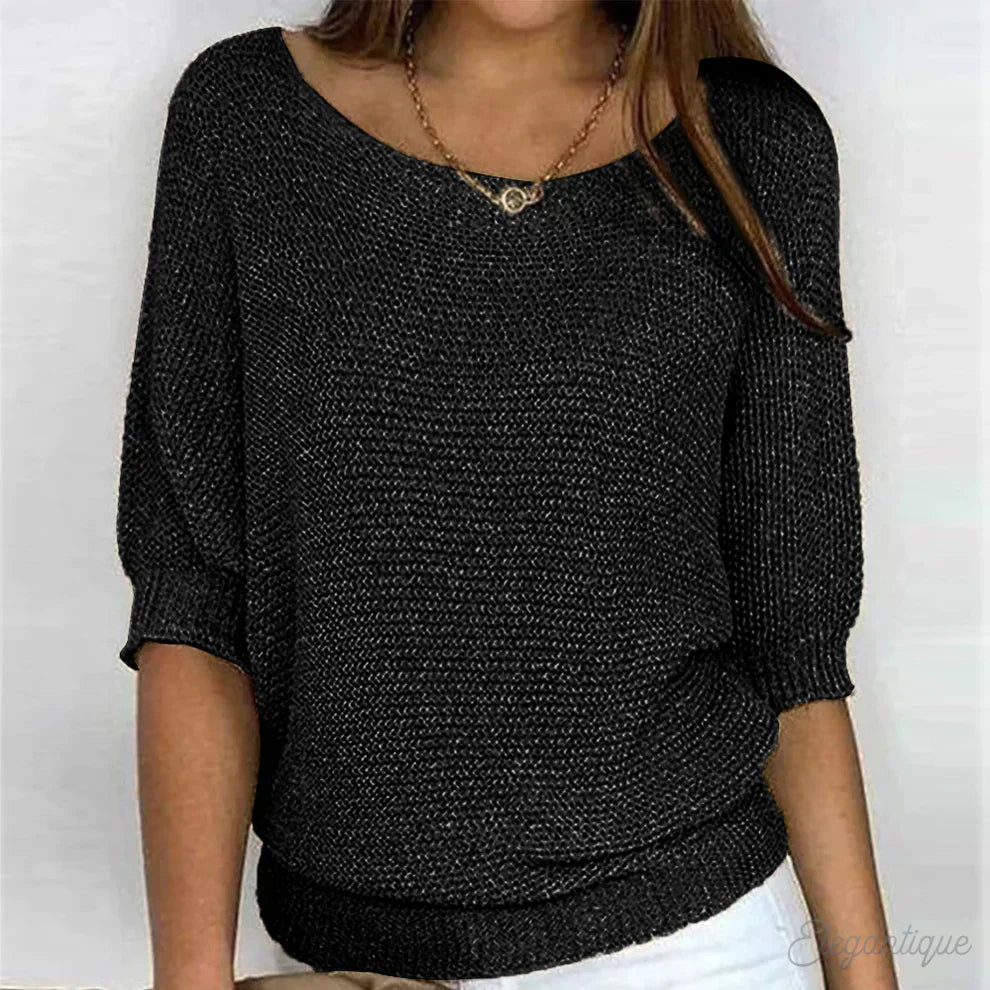 Lagoz Isy™ – Luchtige Gebreide Top met Elegante Valt