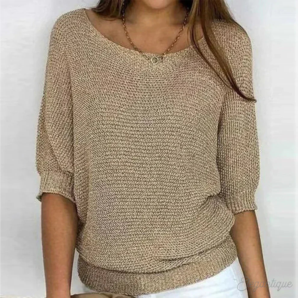 Lagoz Isy™ – Luchtige Gebreide Top met Elegante Valt