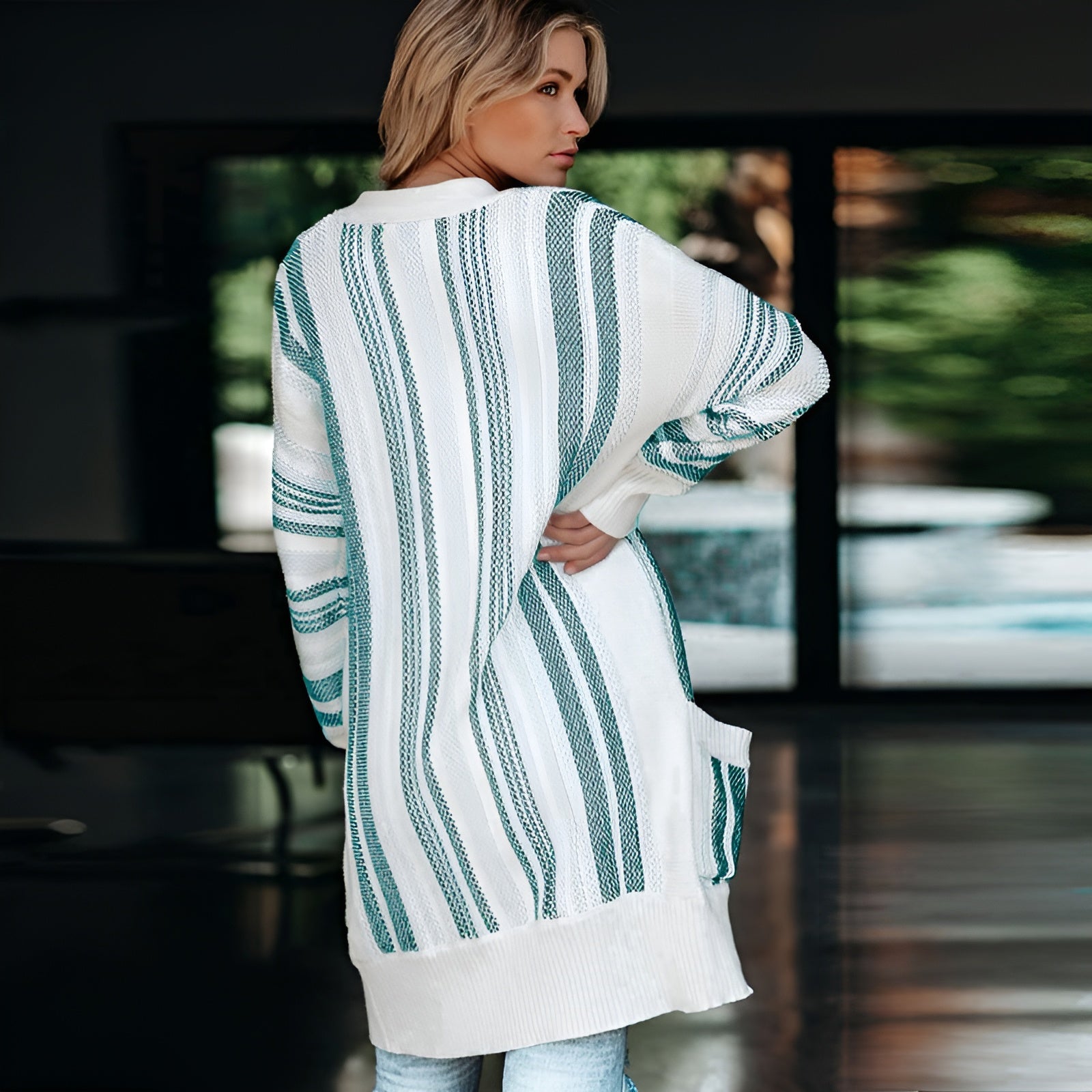 Lagoz Gestreepte | Mid-Cardigan