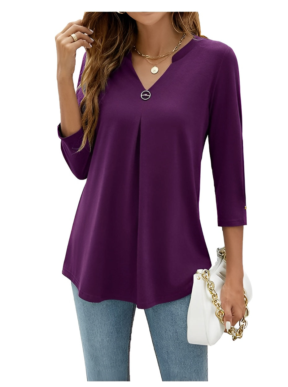 Lagoz Amalia | Business Collier-Shirt met Opstaande Kraag