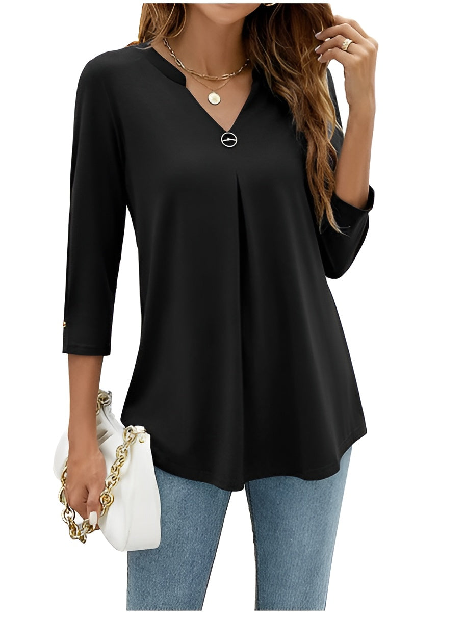 Lagoz Amalia | Business Collier-Shirt met Opstaande Kraag