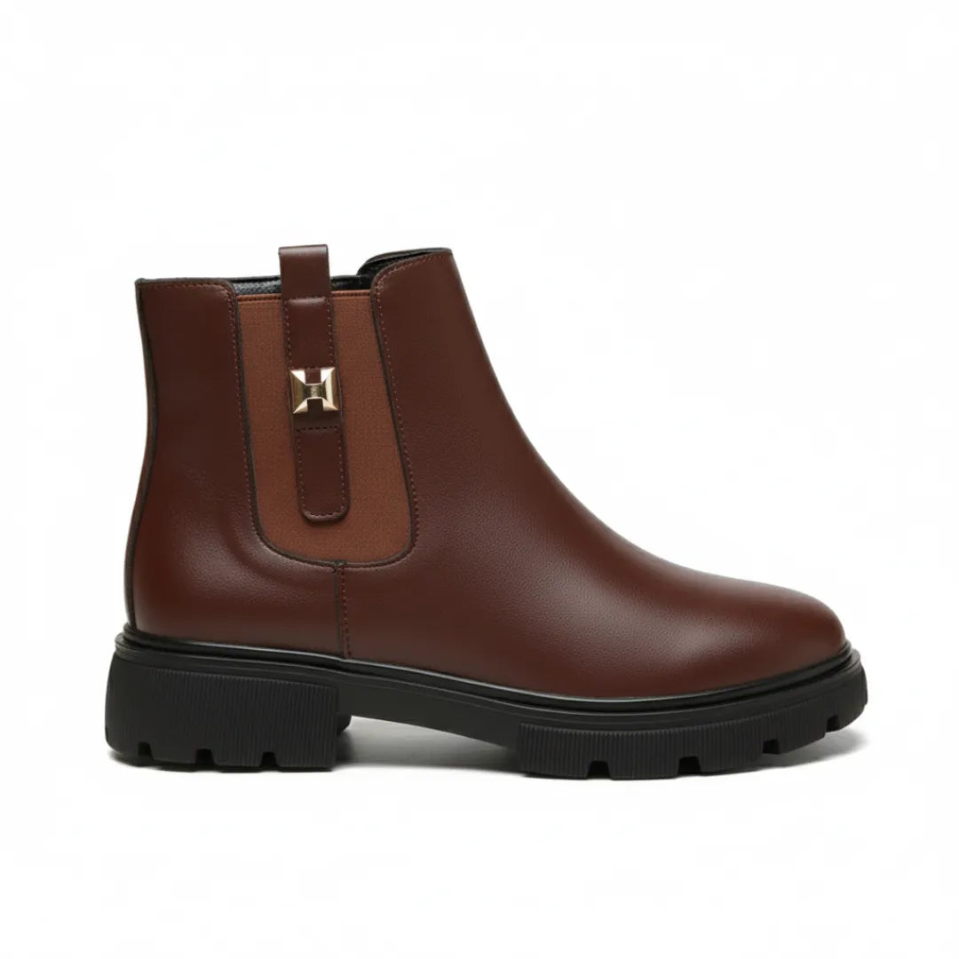 Lagoz Kylia | Gevoerde Orthopedische Dames Enkellaarzen – Warme Snowboots met Rits
