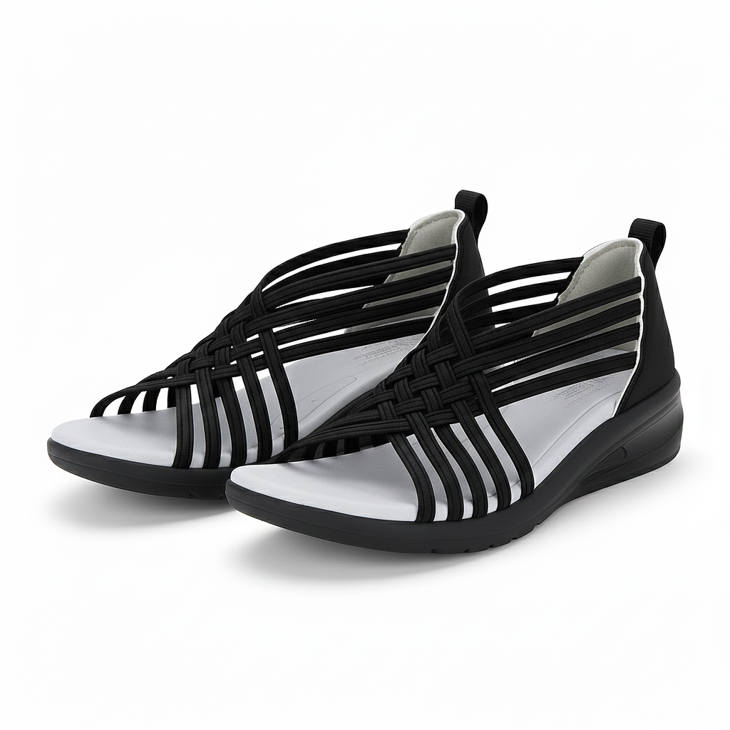 Lagoz Lifona | Comfortabele Dames Sandalen Met Elastische Bandjes – Makkelijke Instap