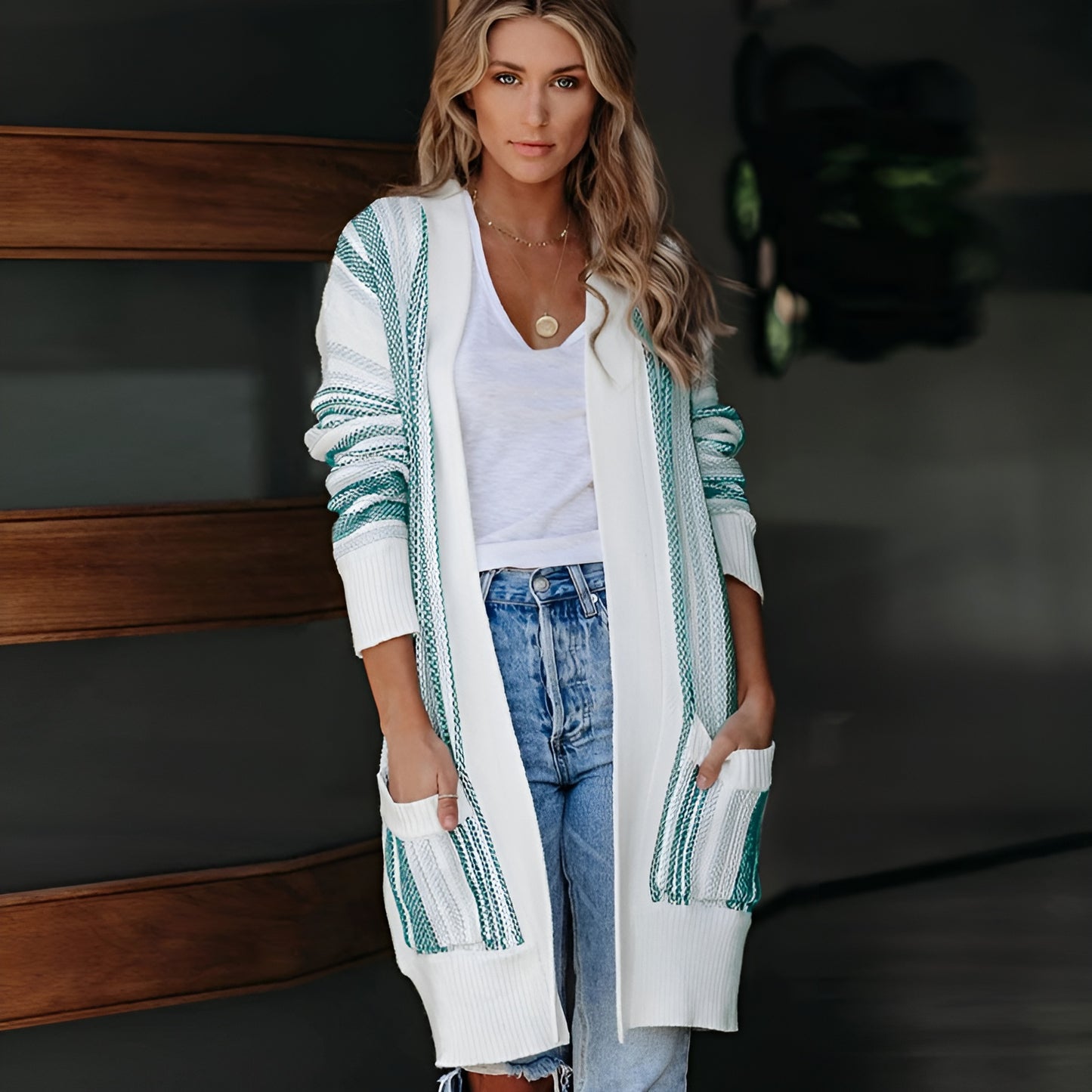 Lagoz Gestreepte | Mid-Cardigan