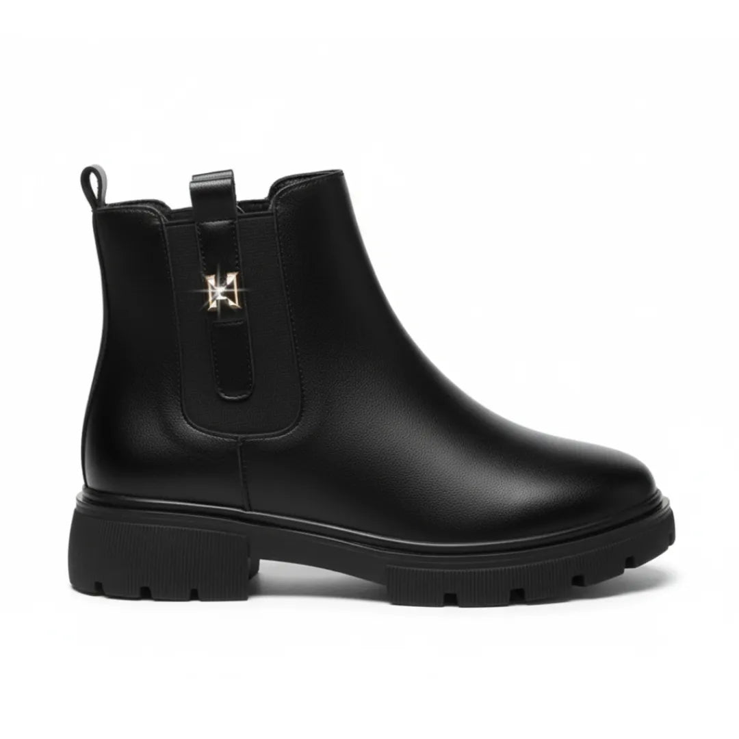 Lagoz Kylia | Gevoerde Orthopedische Dames Enkellaarzen – Warme Snowboots met Rits