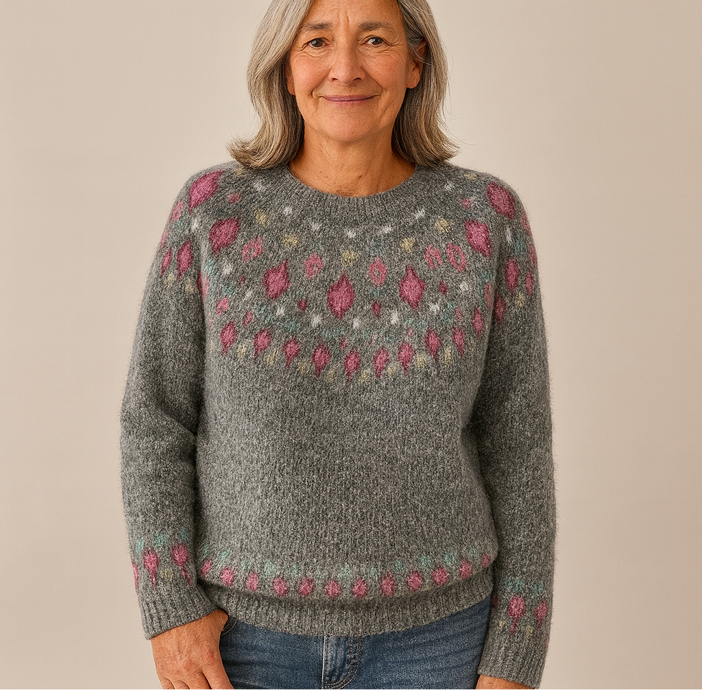 Lagoz | Gebreide Trui met Zacht Scandinavisch Patroon