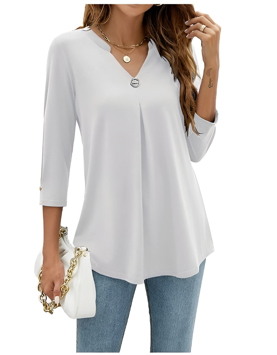 Lagoz Amalia | Business Collier-Shirt met Opstaande Kraag