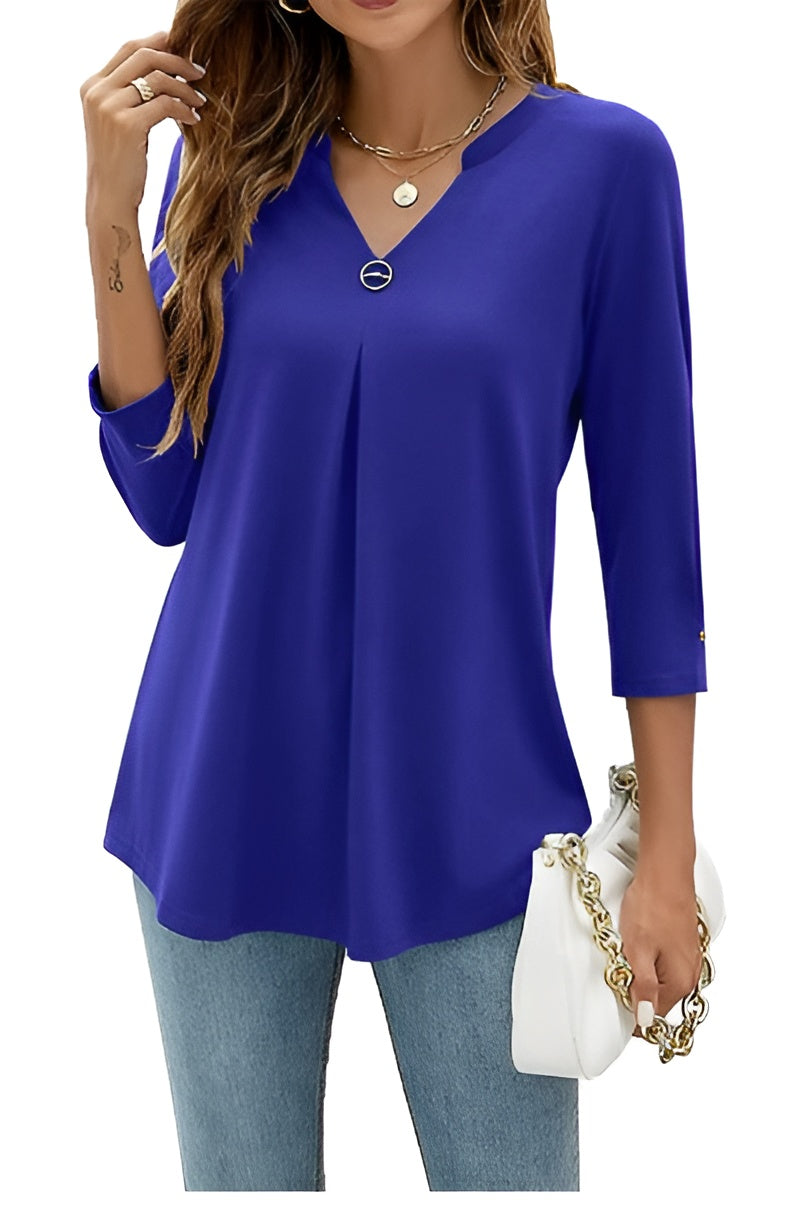 Lagoz Amalia | Business Collier-Shirt met Opstaande Kraag