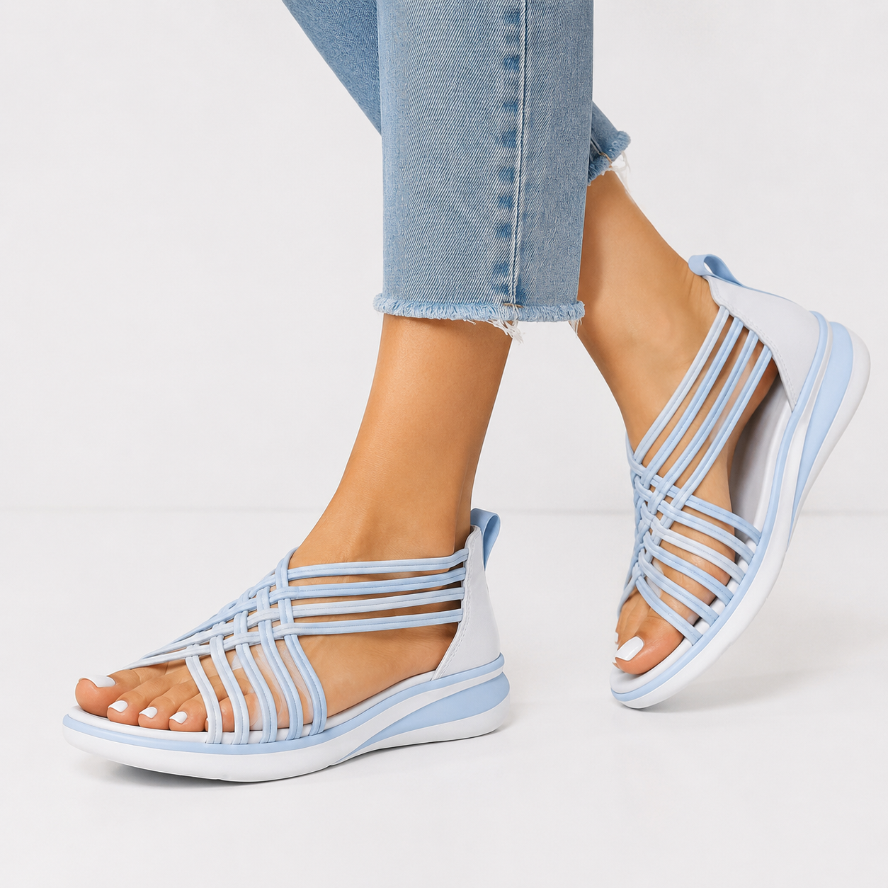Lagoz Lifona | Comfortabele Dames Sandalen Met Elastische Bandjes – Makkelijke Instap