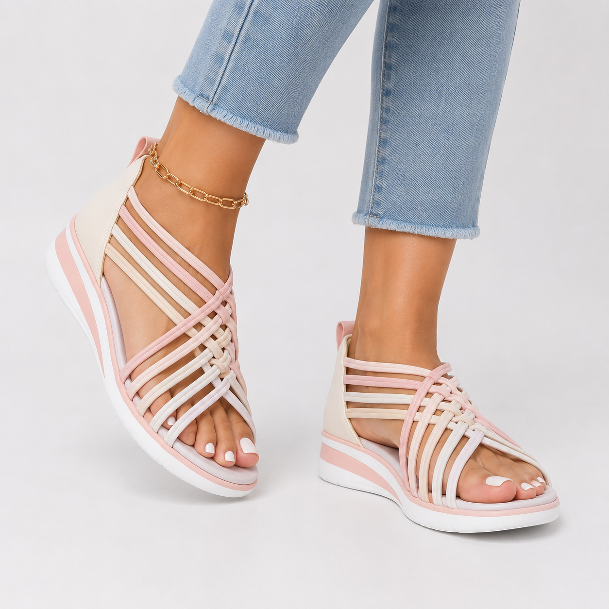 Lagoz Lifona | Comfortabele Dames Sandalen Met Elastische Bandjes – Makkelijke Instap