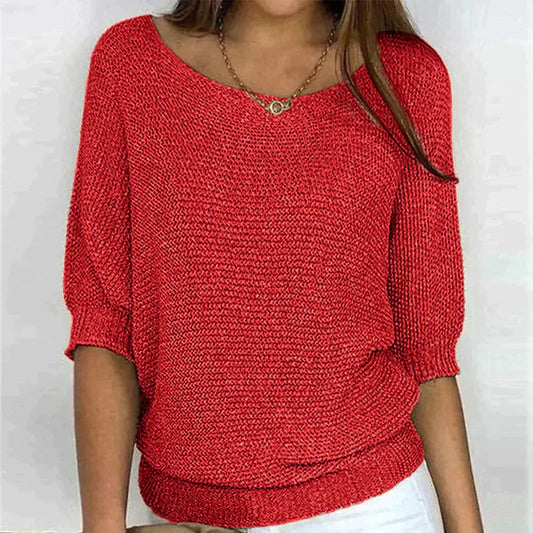 Lagoz Isy™ – Luchtige Gebreide Top met Elegante Valt