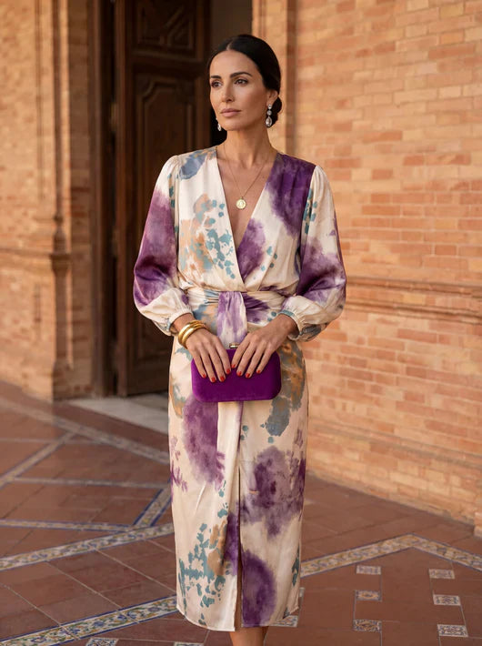 Lagoz Liora™ | Elegante Wikkel Dames Jurk