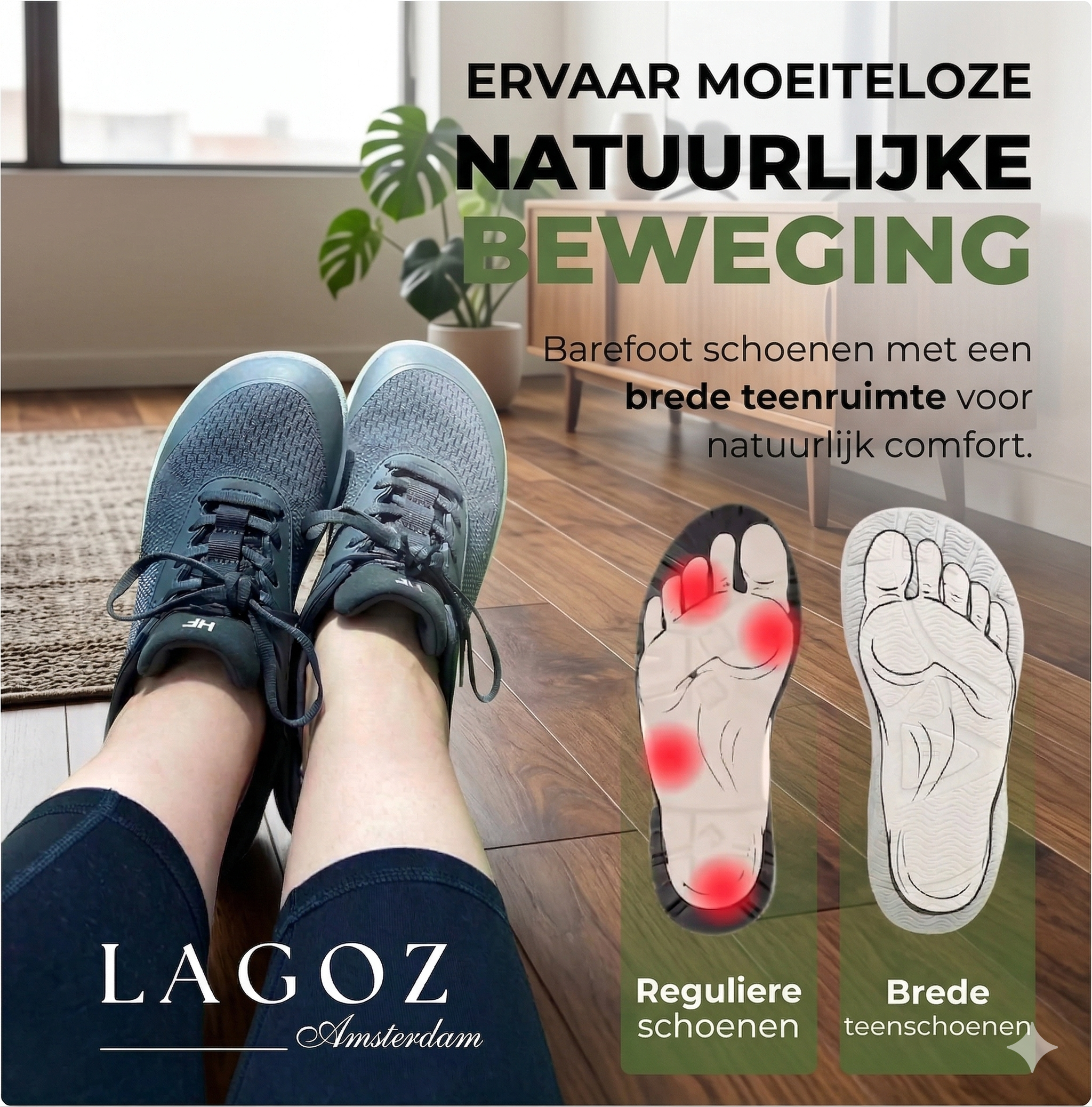 Lagoz Hiana | Orthopedische  Dames Blotevoetschoen Handsfree Instap