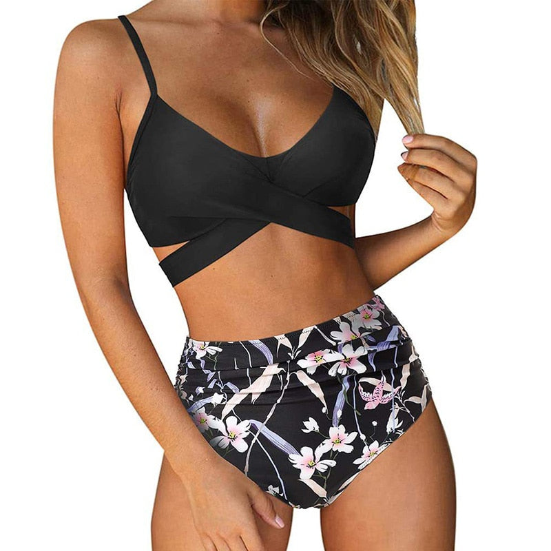 Lagoz Jackson| Belle High Waisted, Kleurrijke Damesbikini