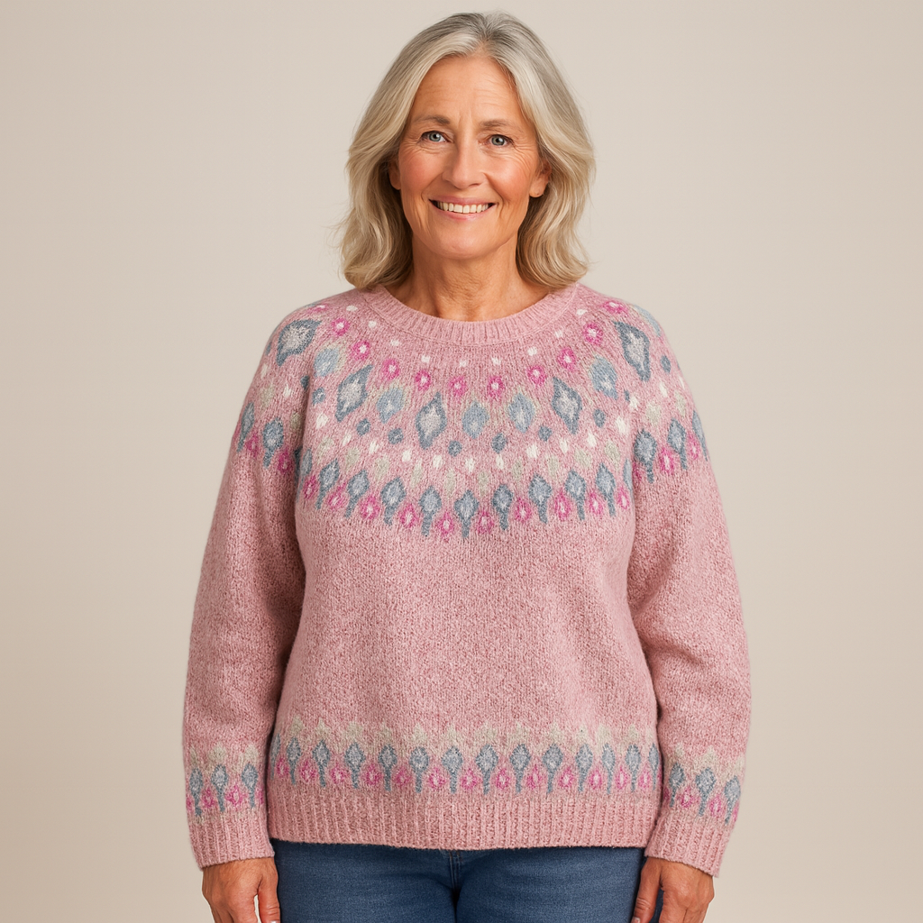 Lagoz | Gebreide Trui met Zacht Scandinavisch Patroon