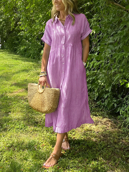 Lagoz Lana Jurk | Tijdloze Elegantie in Fluweelzachte Stof