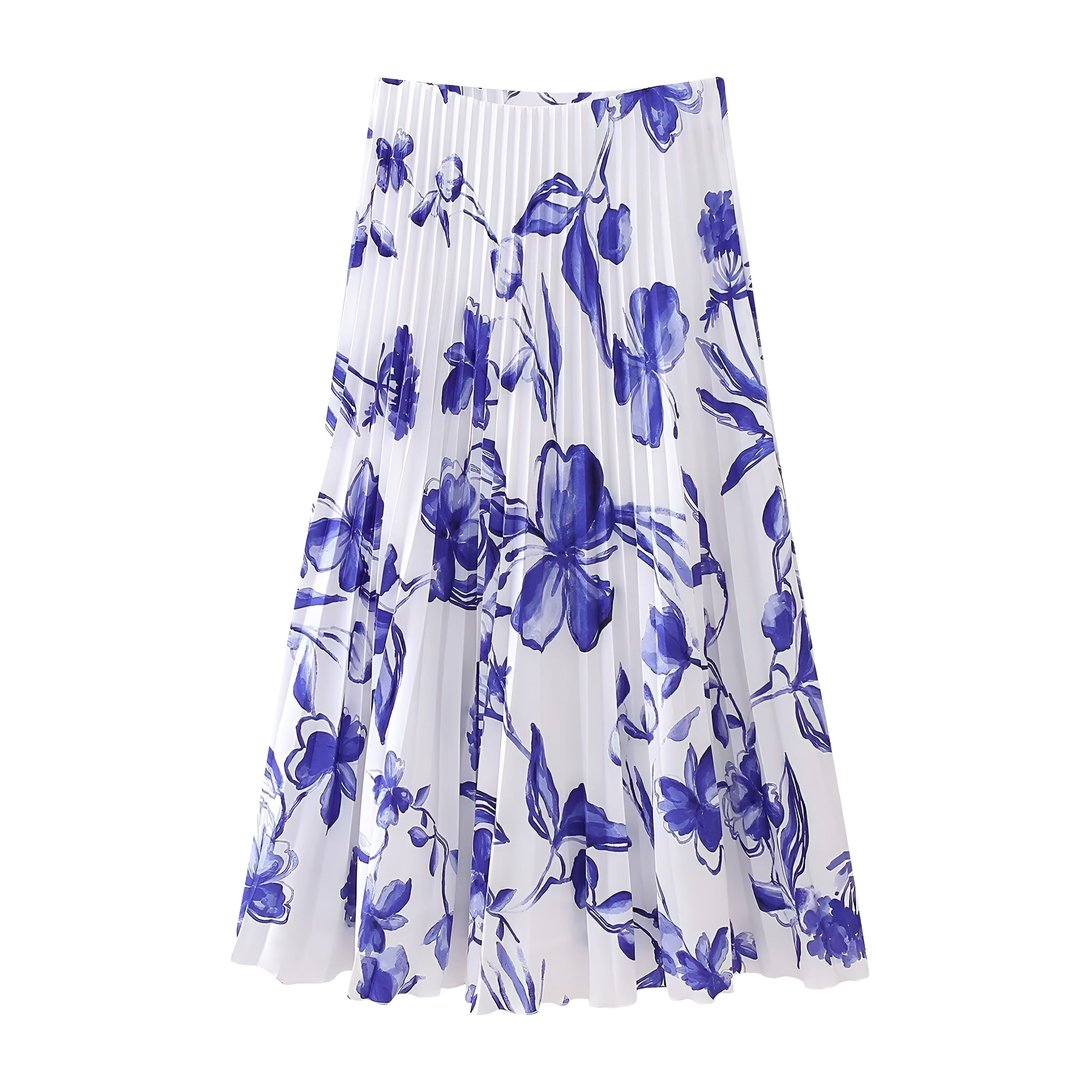 Lagoz Celeste | Silk-Touch Floralia Blouse / Rok