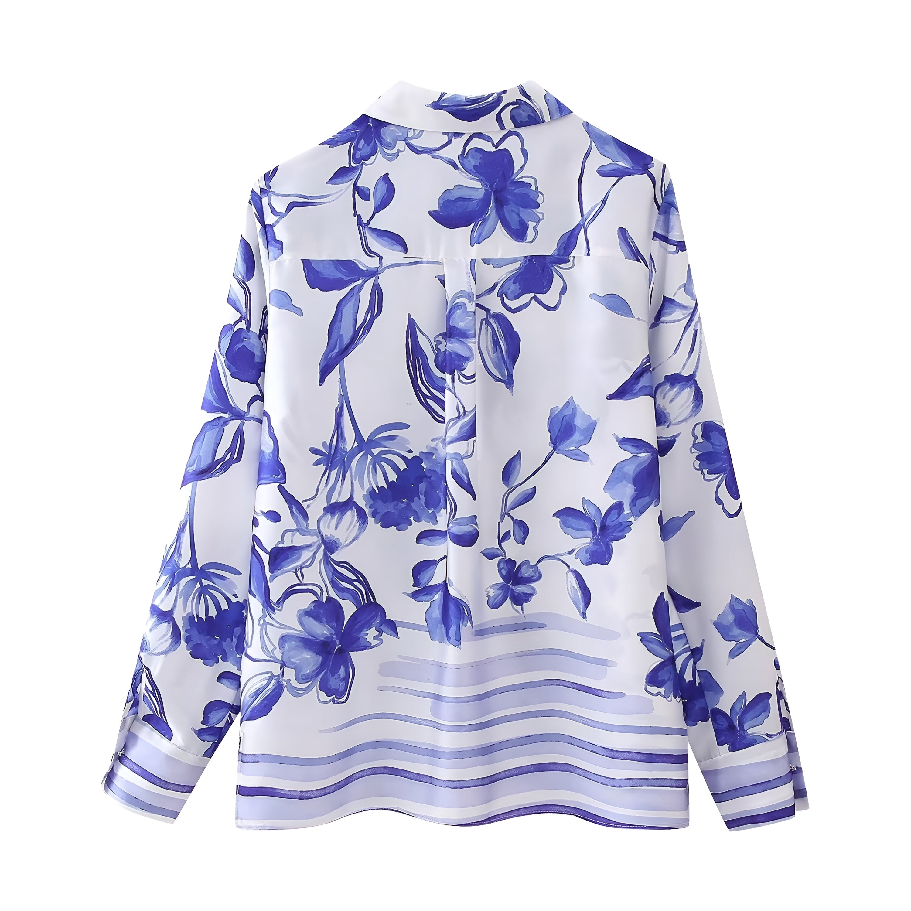 Lagoz Celeste | Silk-Touch Floralia Blouse / Rok