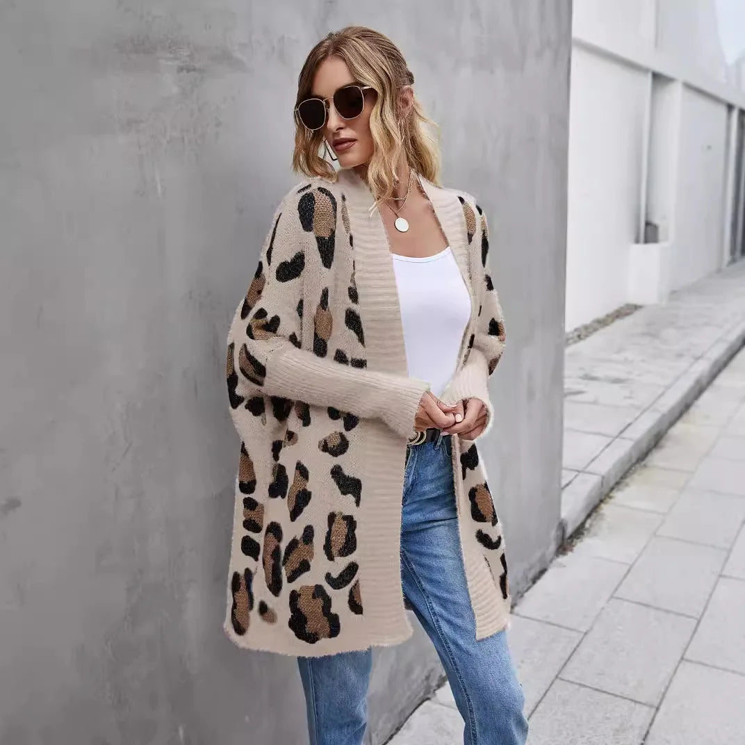 Lagoz | Losvallend Vest met Leopardprint