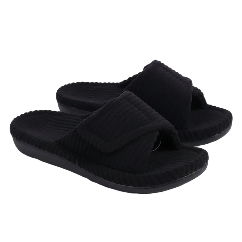 Lagoz Hanna | Fluffy Dames Slippers met Voetbed - Orthopedische sloffen