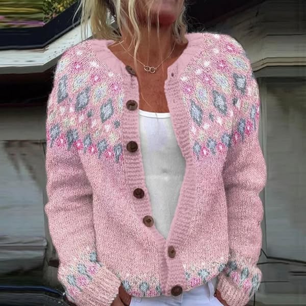 Lagoz Elia™ – Cardigan met Scandinavisch Patroon